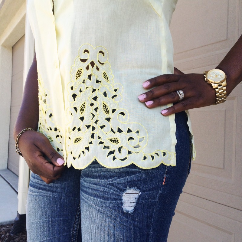 Statement Piece: Yellow top detail