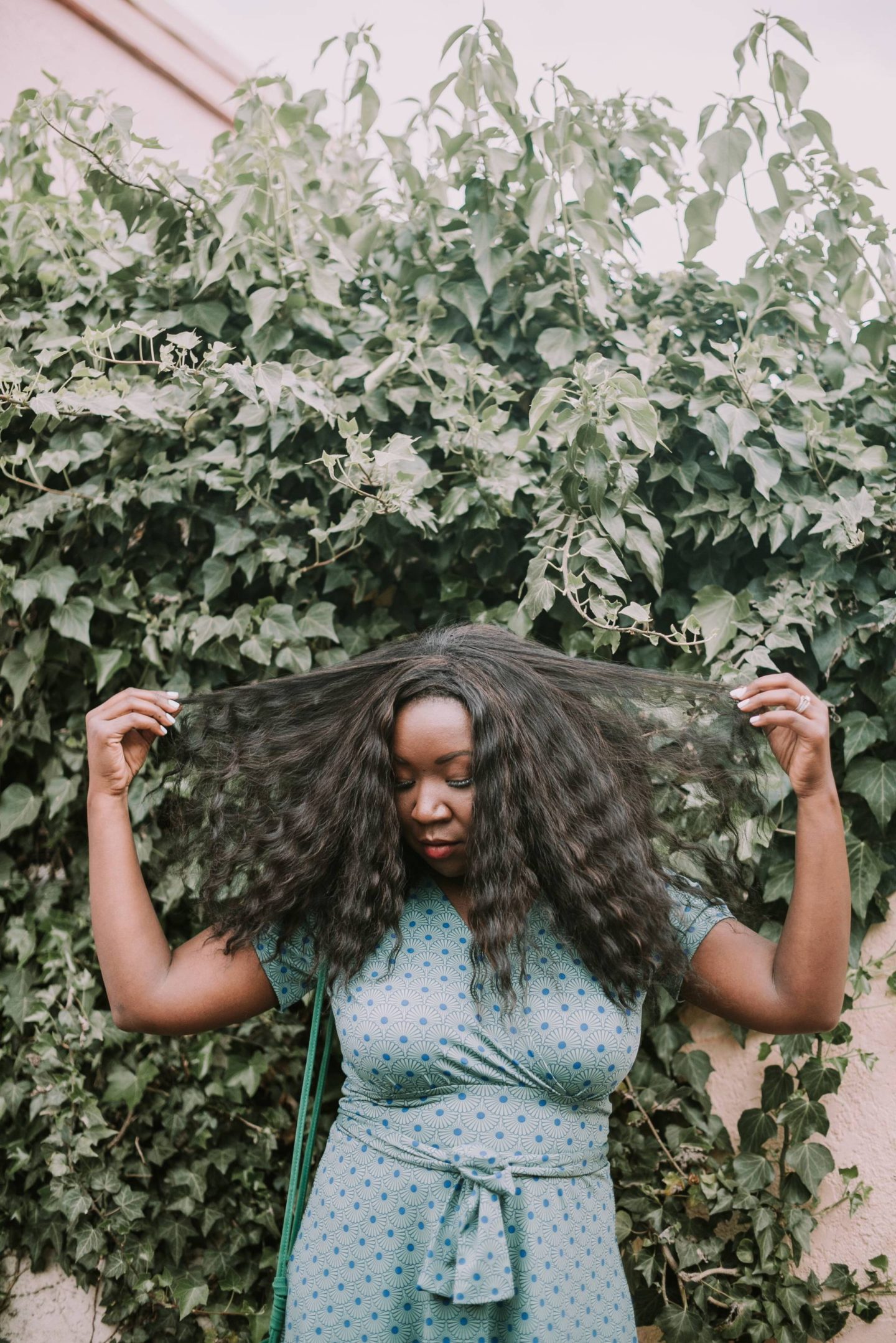 green-karina-dresses-big hair