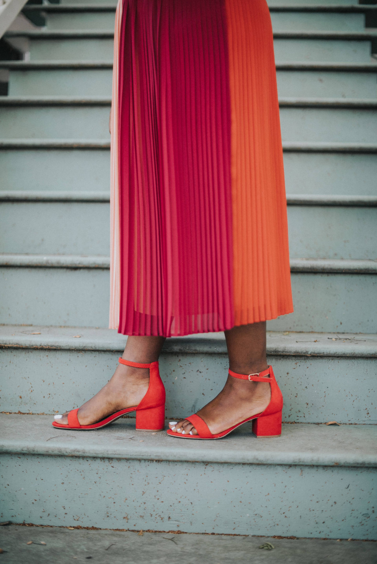 color-block-pleated-skirt- Target