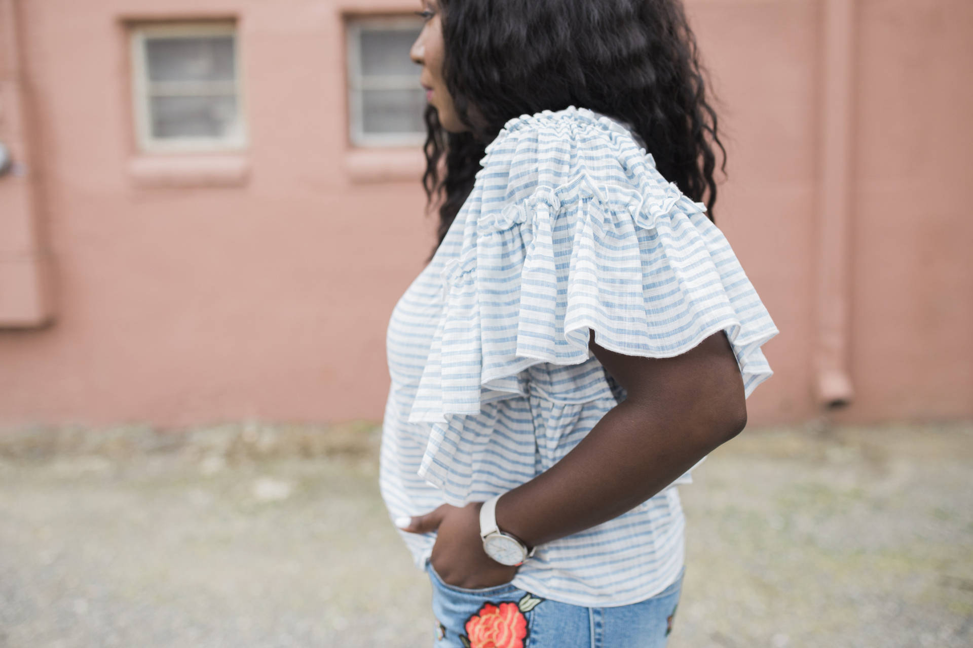 ruffled-tops-embroidered-jeans- Two wardrobe staples you absolutely need for your Spring/ Summer ensembles!