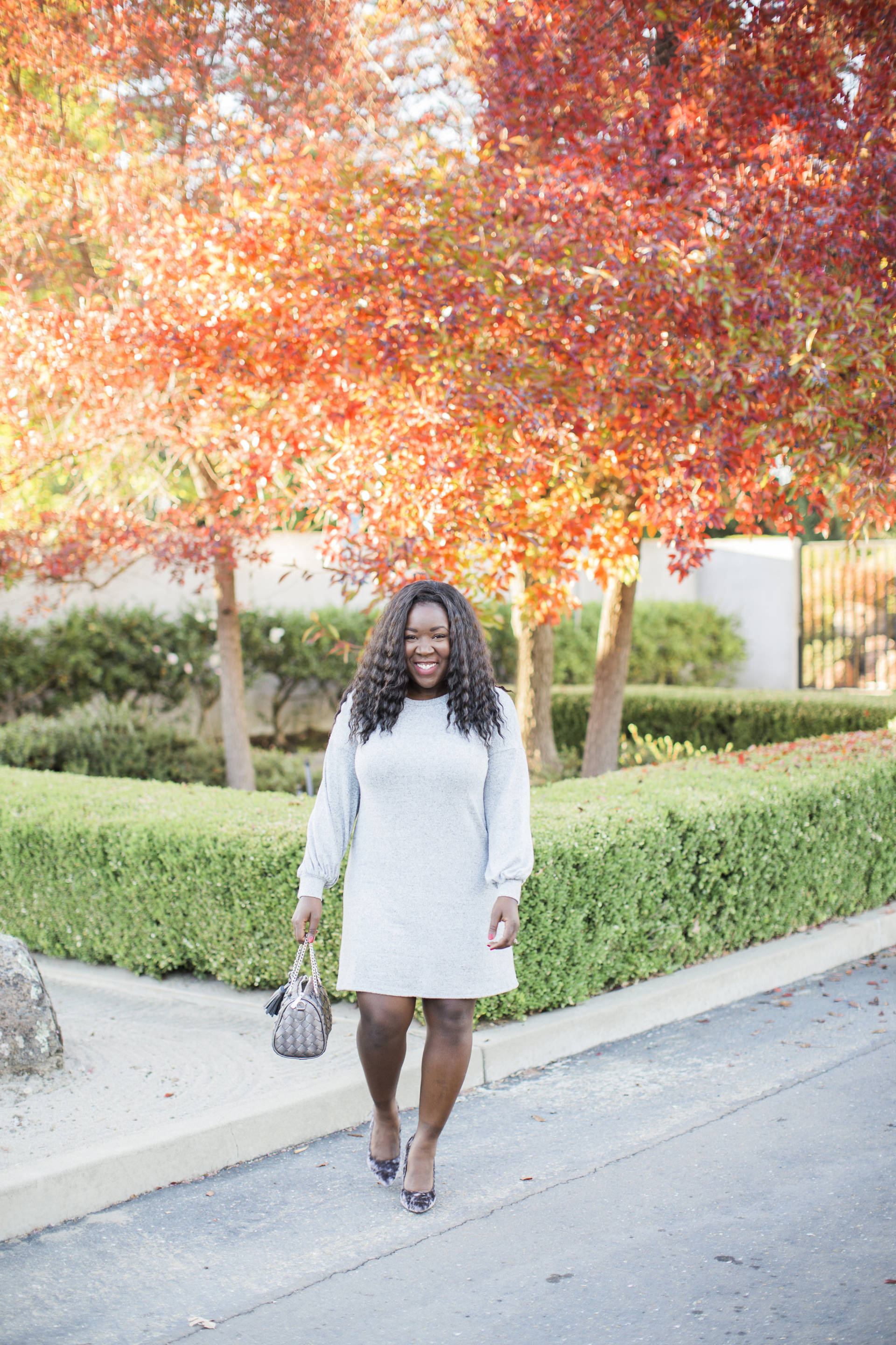 A round up of affordable, cozy, grey sweater dresses, a Fall closet staple!