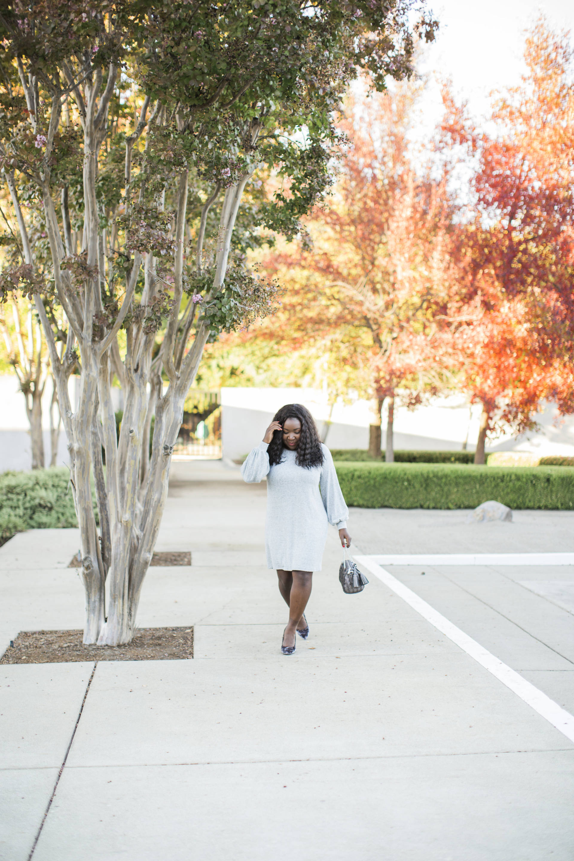 A round up of affordable, cozy, grey sweater dresses, a Fall closet staple!