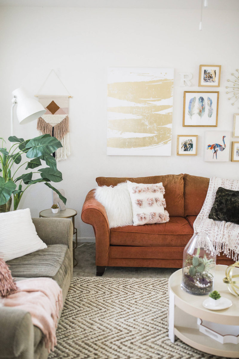 My complete living room make over is finally here! We spruced up the space with the same couches and few key items.