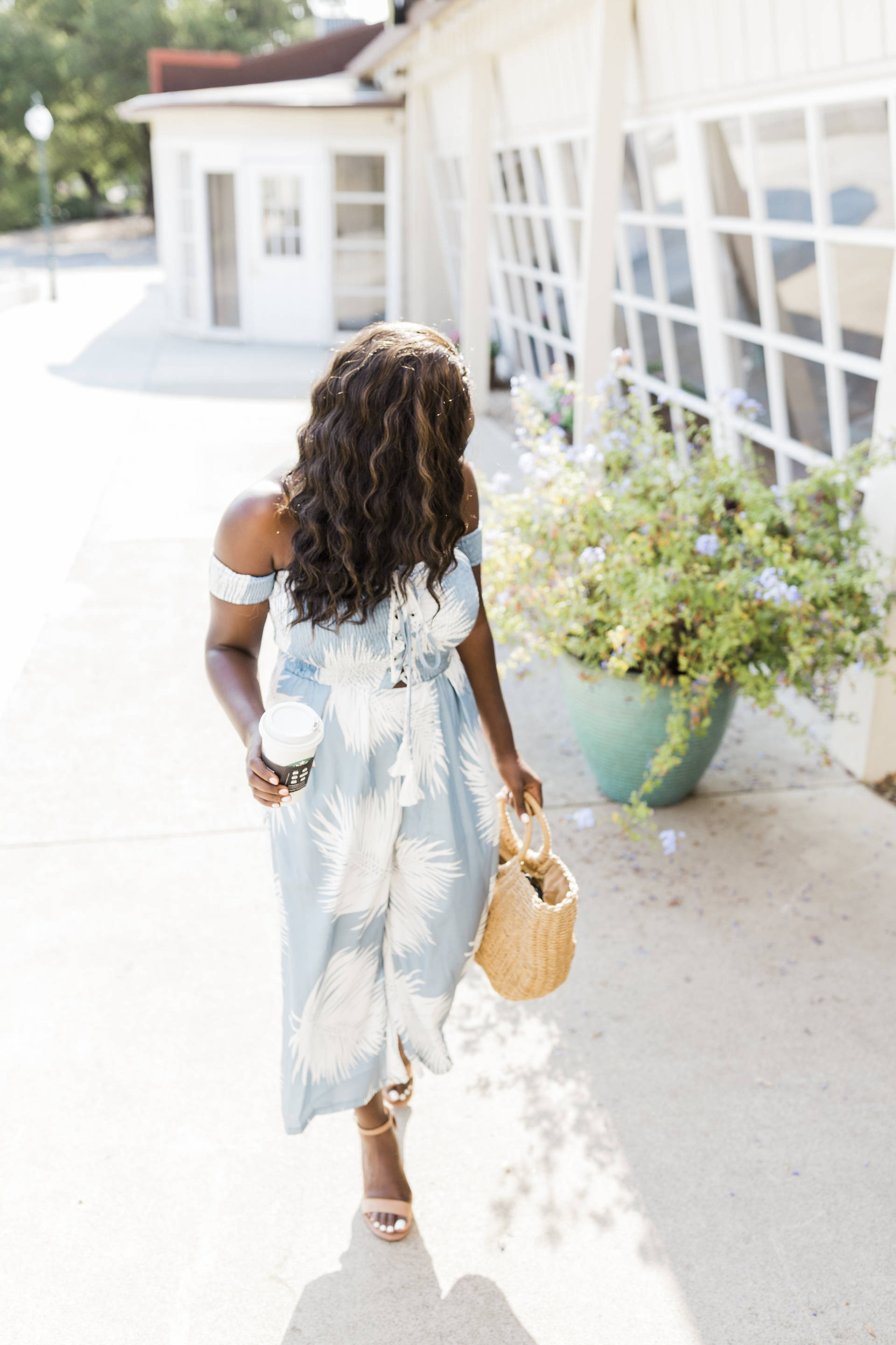 Blue Tropical Print Jumpsuit-  sharing this gorgeous number from Red Dress Boutique.  Jumpsuits are at the top of the trend list this Summer and the season is still going strong!