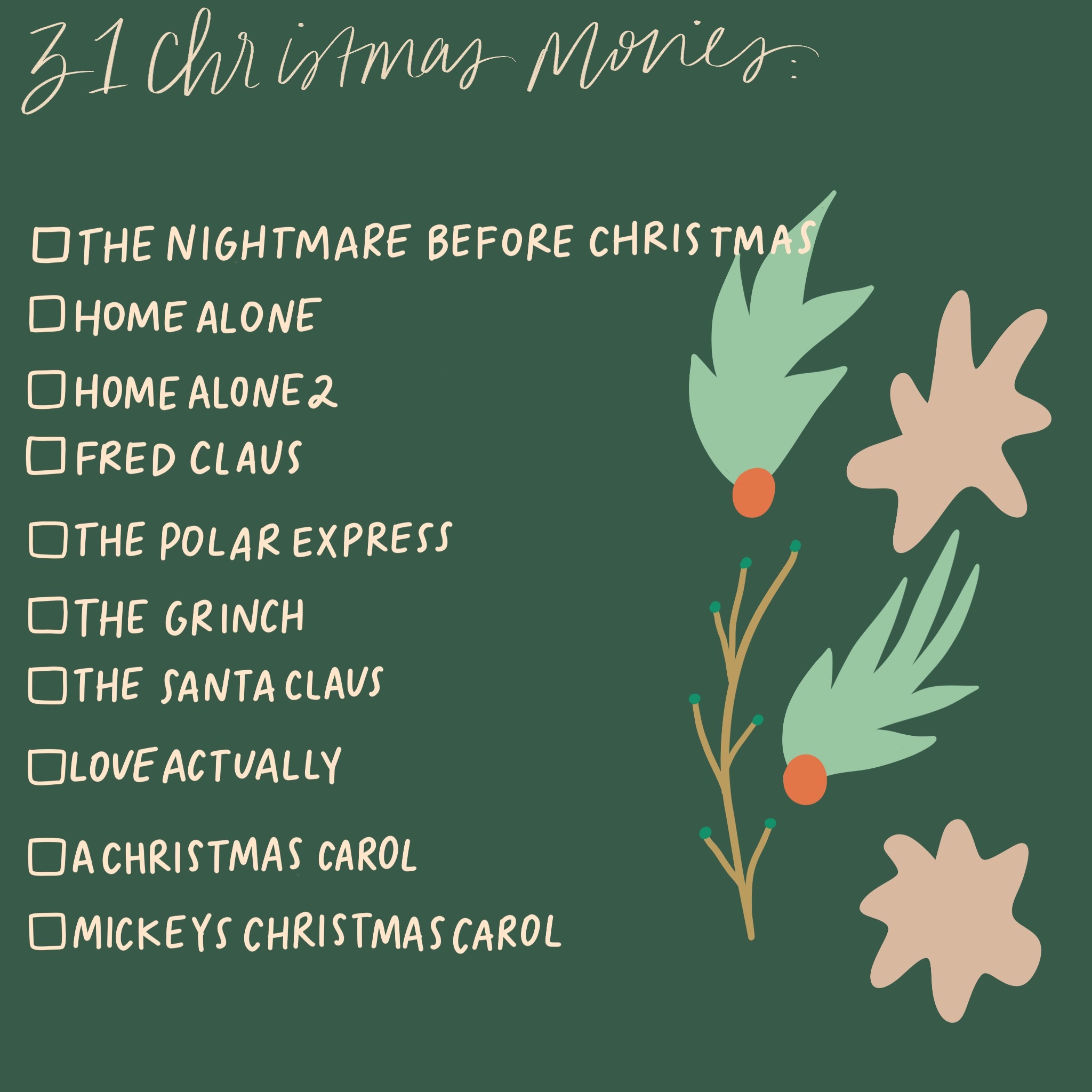 Ruthie Ridley Blog Christmas Movie List