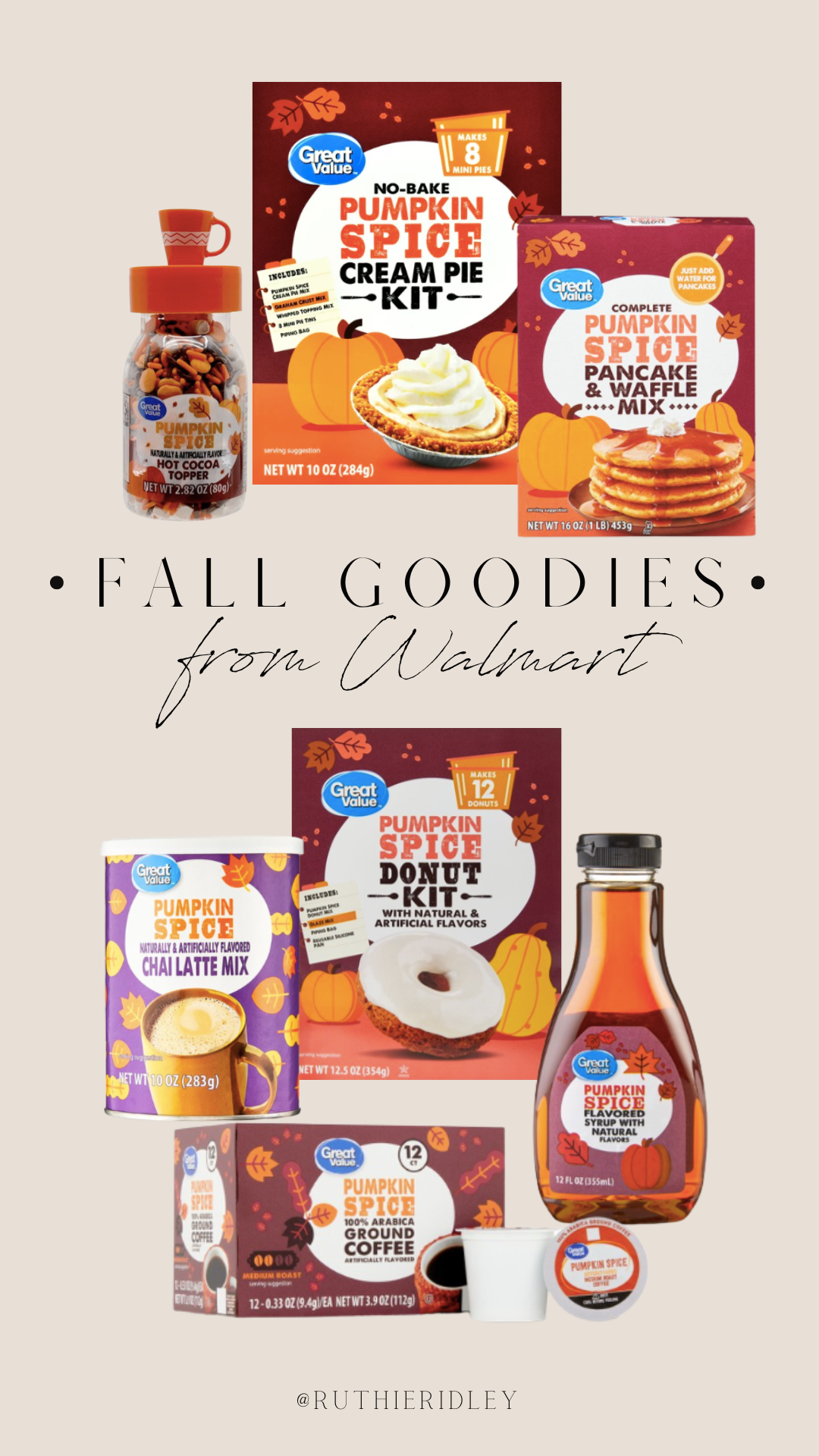 Ruthie Ridley Blog Fall Goodies From Walmart